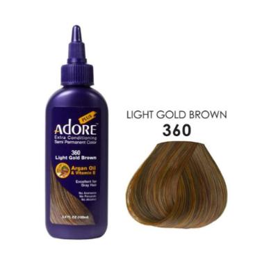 Adore Plus Semi Permanent Hair Colour No. 360 Light Gold Brown 100ml by Adore
