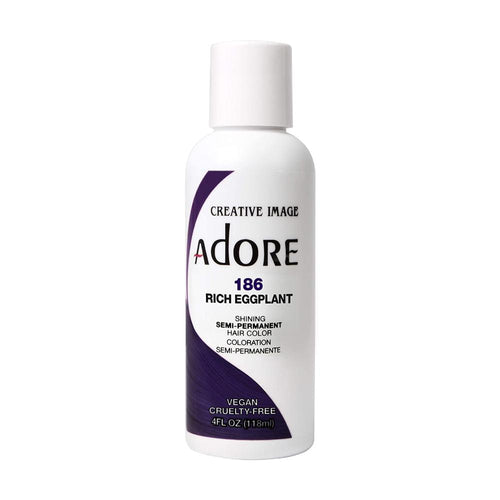Adore Semi Permanent Hair Colour No. 186 Rich Eggplant 118ml by Adore