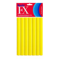 Hair FX Short Flexible 10mm Hair Rollers - Yellow 12pk