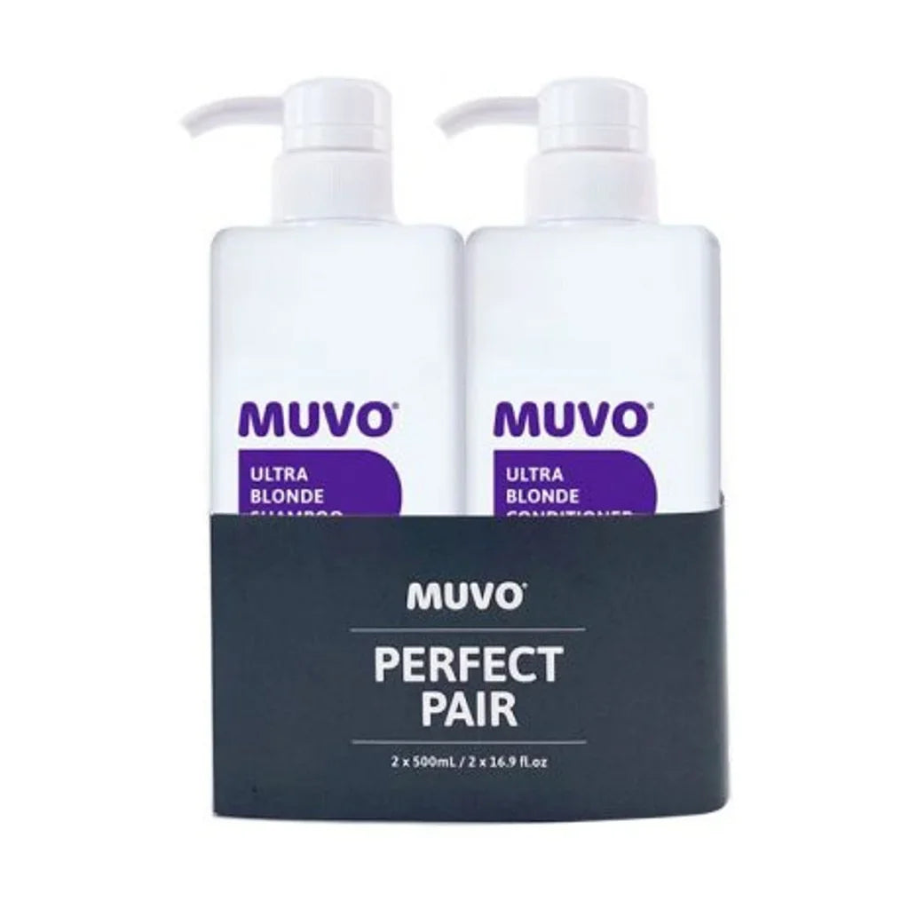 Muvo Ultra Blonde Shampoo and Conditioner 500ml Duo