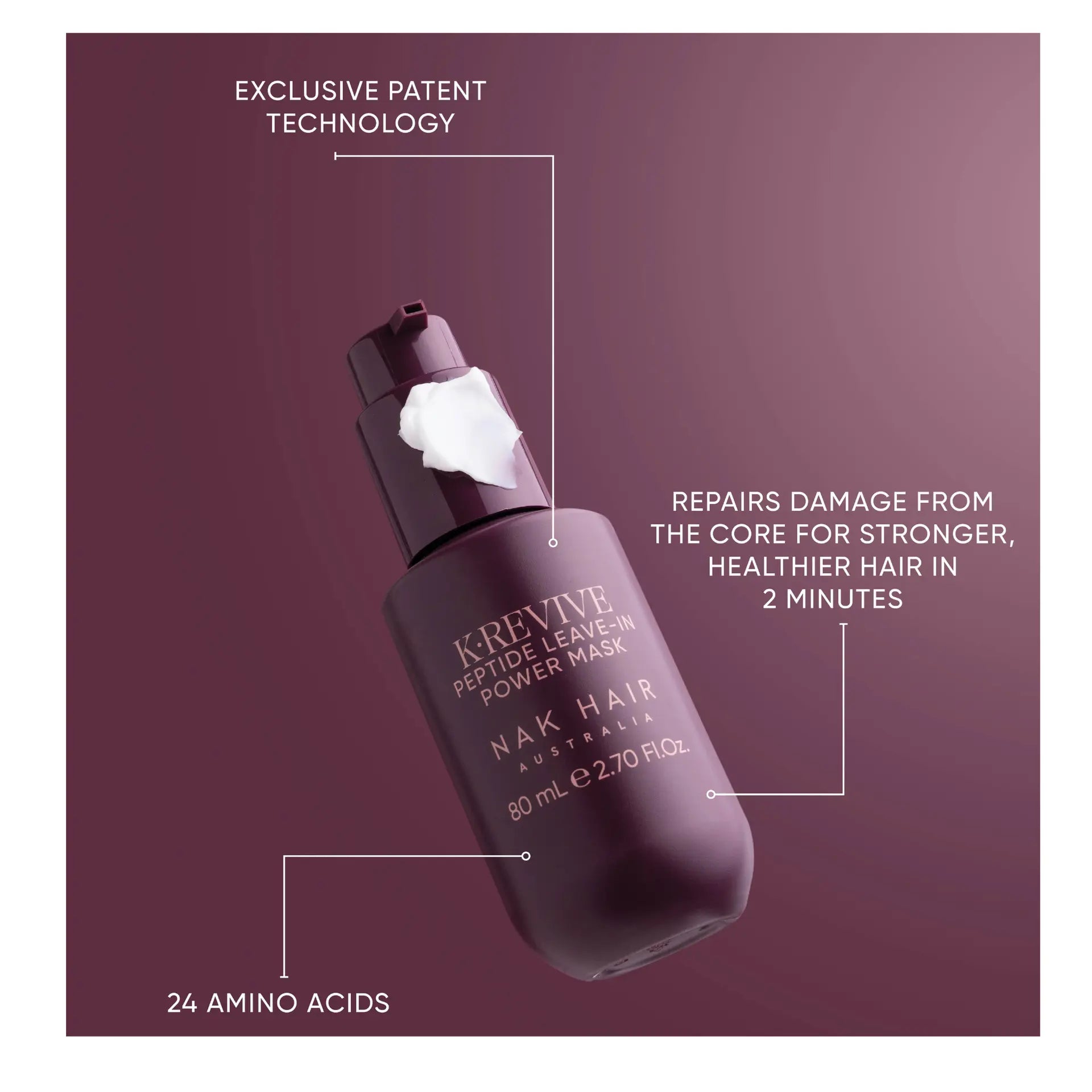 NAK Signature K.Revive Peptide Leave in  Power Mask 80ml