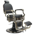 Havana Barber Chair - Antique Frame - Black Upholstery