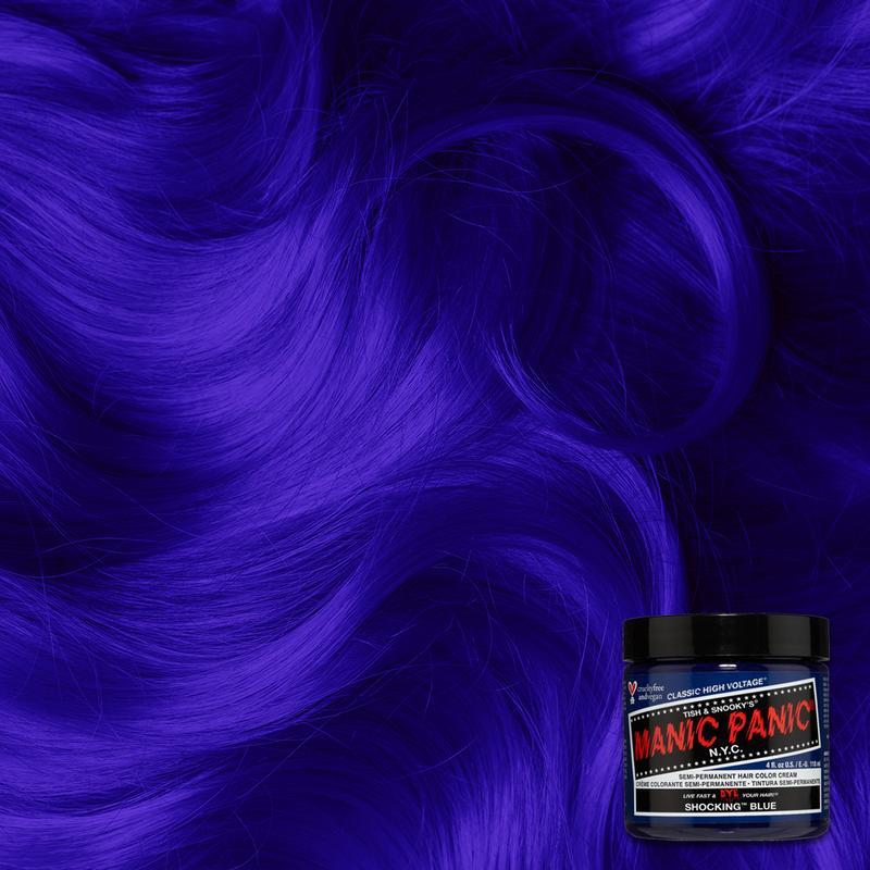 Manic Panic Shocking Blue 118ml High Voltage Classic Cream Formula Hair Color by Manic Panic