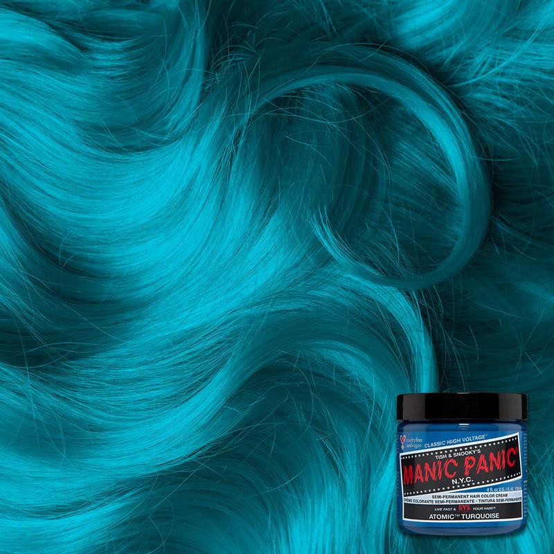 Manic Panic Atomic Turquoise 118ml High Voltage Classic Cream Formula Hair Color by Manic Panic