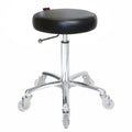 Turbo Black Salon Stool - Chrome Base