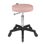 Turbo Dusty Pink Salon Stool - Black Base - Click'n Clean Castor Wheels
