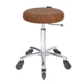 Turbo Tan Salon Stool - Chrome Base - Click'n Clean Castor Wheels