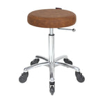 Turbo Tan Salon Stool - Chrome Base - Click'n Clean Castor Wheels