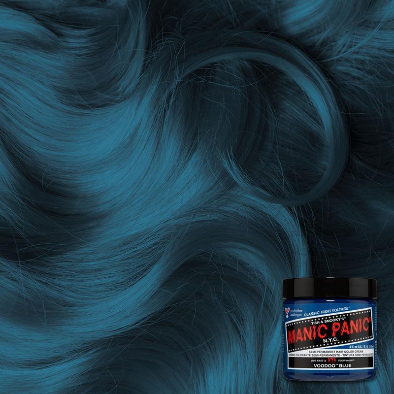 Manic Panic Voodoo Blue 118ml High Voltage Classic Cream Formula Hair Color by Manic Panic
